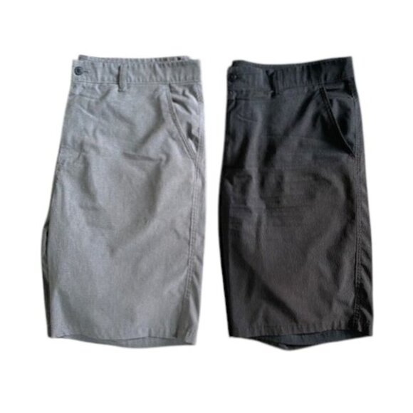2 Pair OLD NAVY Active Performance Shorts Light and Dark Gray Sz 38 - Picture 1 of 8